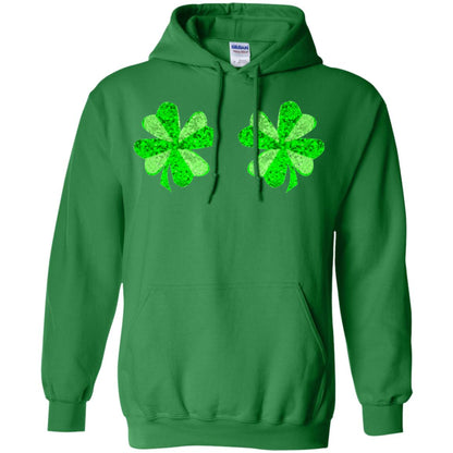 Funny Shamrock Boobs St Patricks Day T-shirt Irish Green