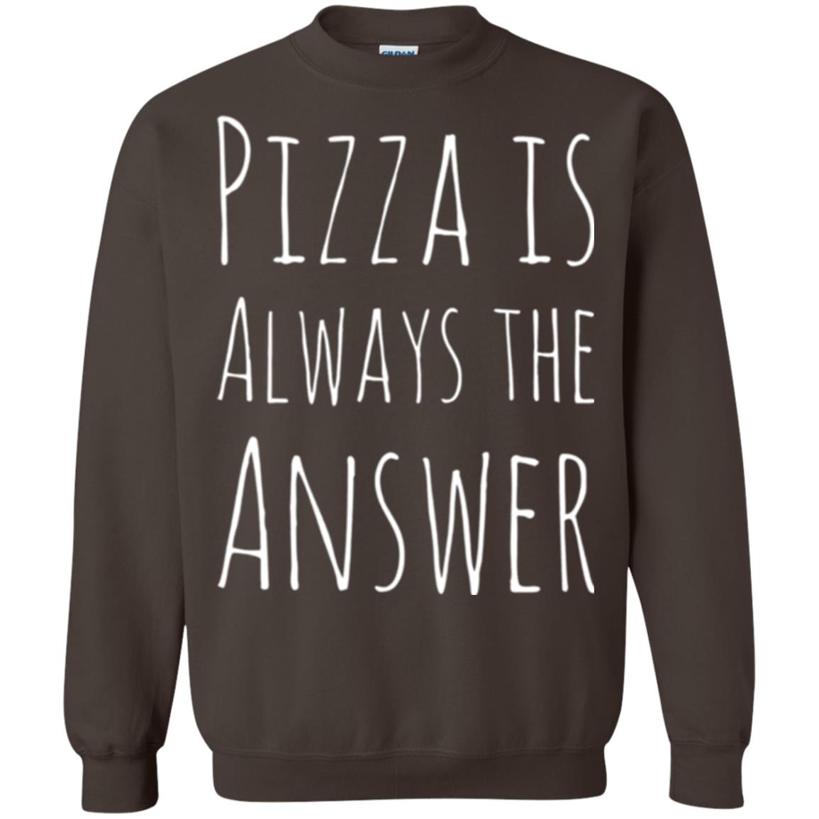 Pizza Lovers T-shirt Always The Answer Dark Chocolate