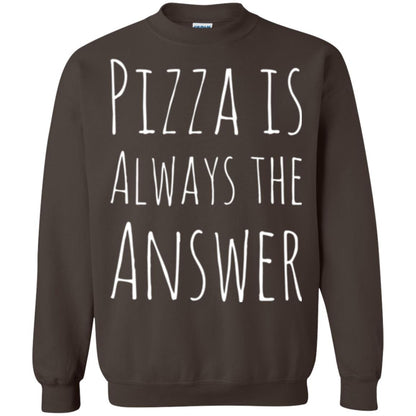 Pizza Lovers T-shirt Always The Answer Dark Chocolate