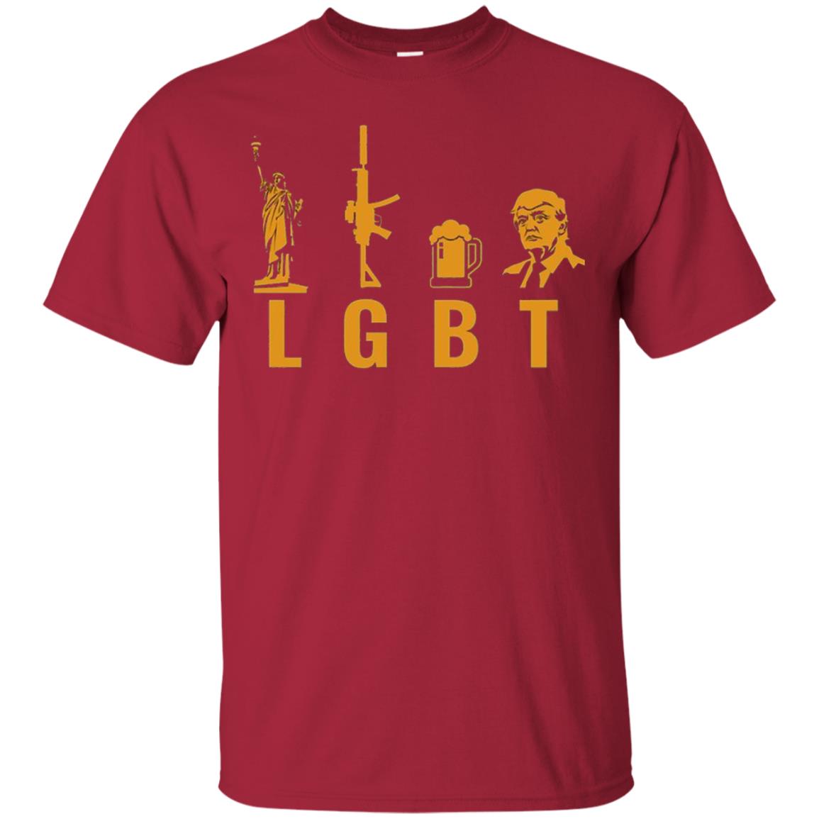 Liberty Guns Beer Trump Support Lgbt Shirt Cardinal