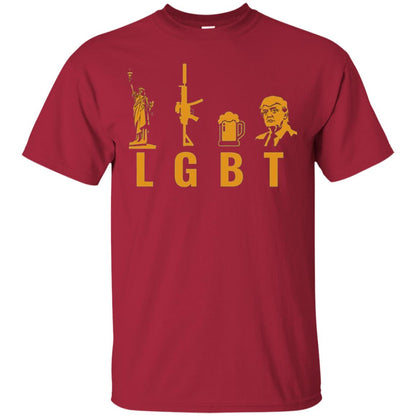 Liberty Guns Beer Trump Support Lgbt Shirt Cardinal