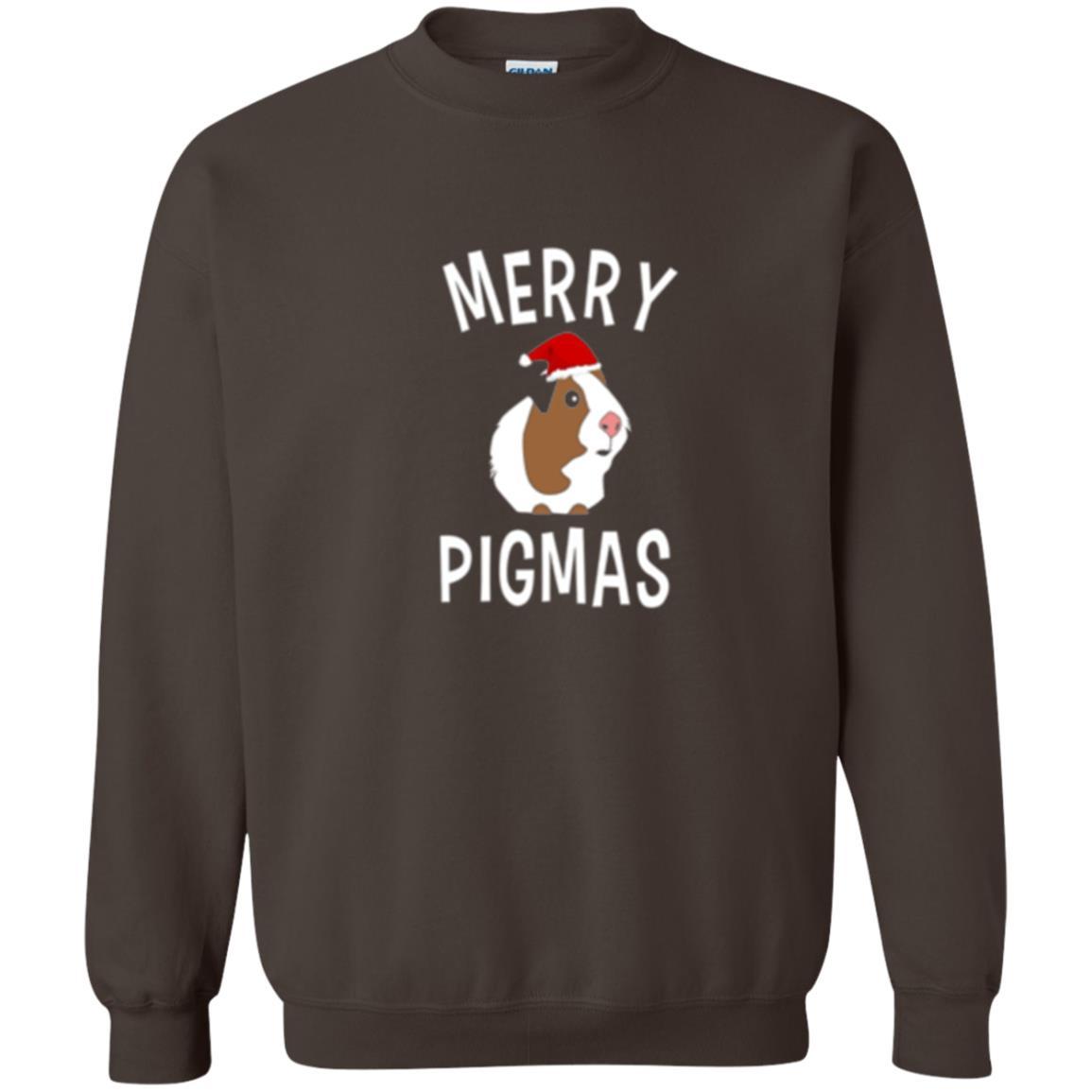 Guinea Pig Lover T-shirt Merry Christmas Pigmas Dark Chocolate