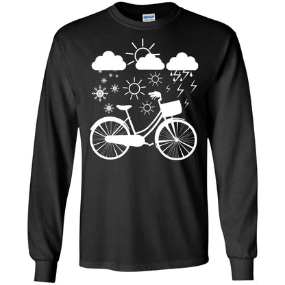 Bicycle All Weather Cyclist T-shirt For Bicycle Lover Black