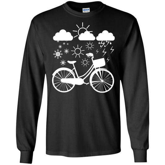 Bicycle All Weather Cyclist T-shirt For Bicycle Lover Black