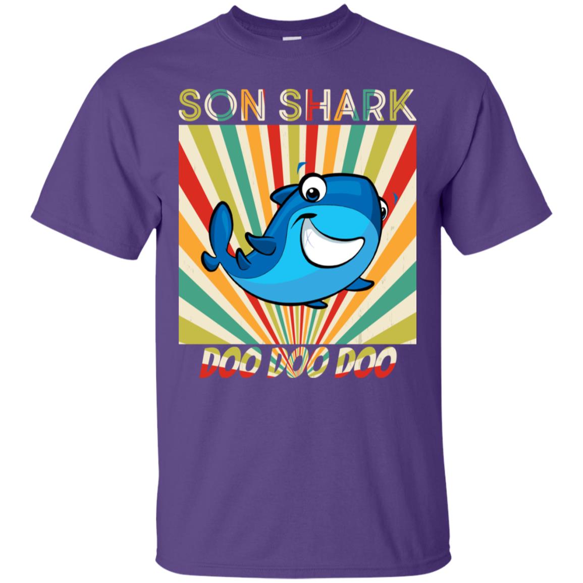 Son Shark Doo Doo Doo Family Shark Gift Shirt Purple