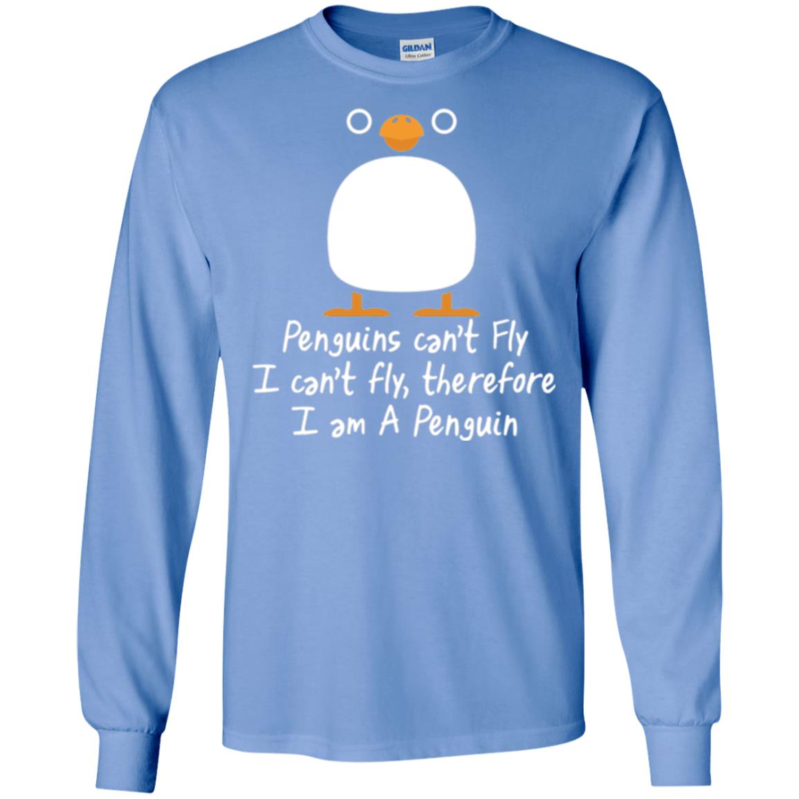 Penguin T-shirt I Can_t Fly Carolina Blue
