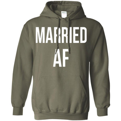 Married Af Funny T-shirt Military Green