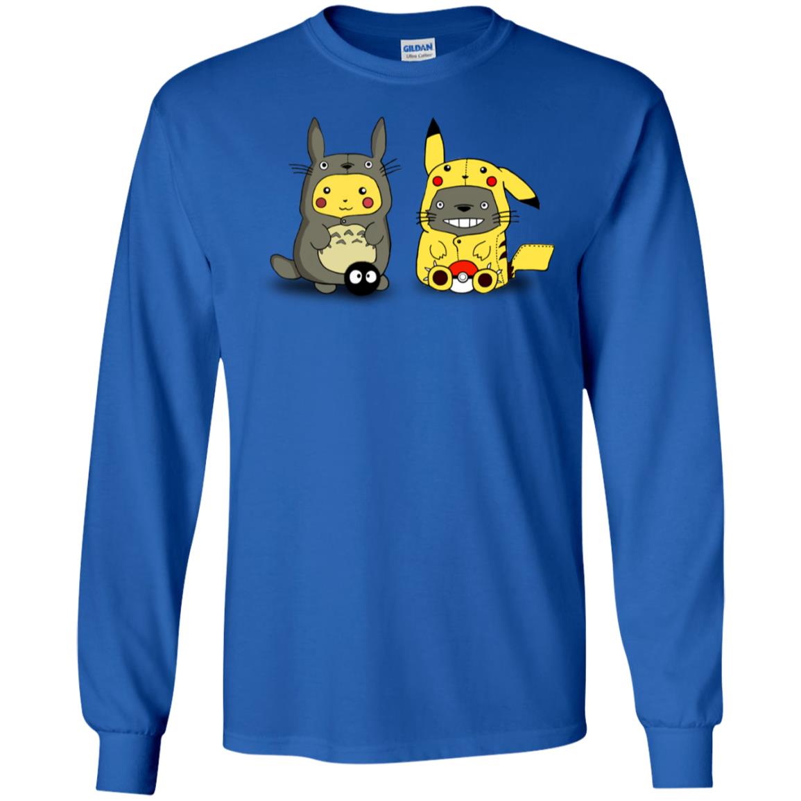 Pikachu Cosplay Totoro And Totoro Cosplay Pikachu T-shirt Royal