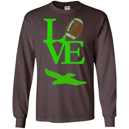 Football Lover T-shirt Love Football Flying Bird T-shirt Dark Chocolate