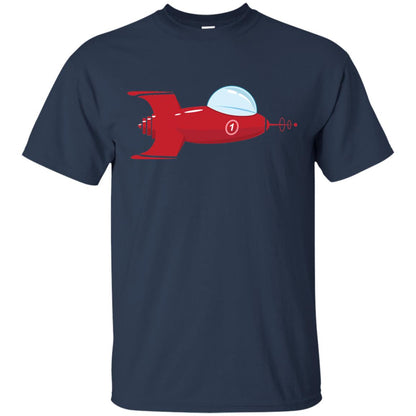 Vintage Spaceship Video Game Gamer T-shirt Navy