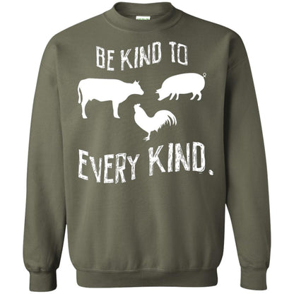 Be Kind To Every Kind Kindness Vegetarian Animal Lovers Gift Shirt Military Green
