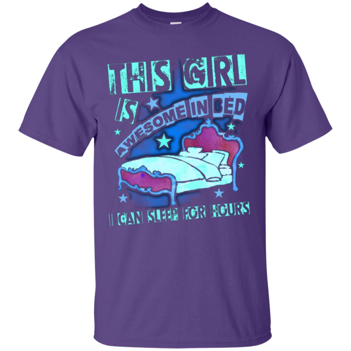 This Girl Is Awesome In Bed I Can Sleep For Hours T-shirt Purple