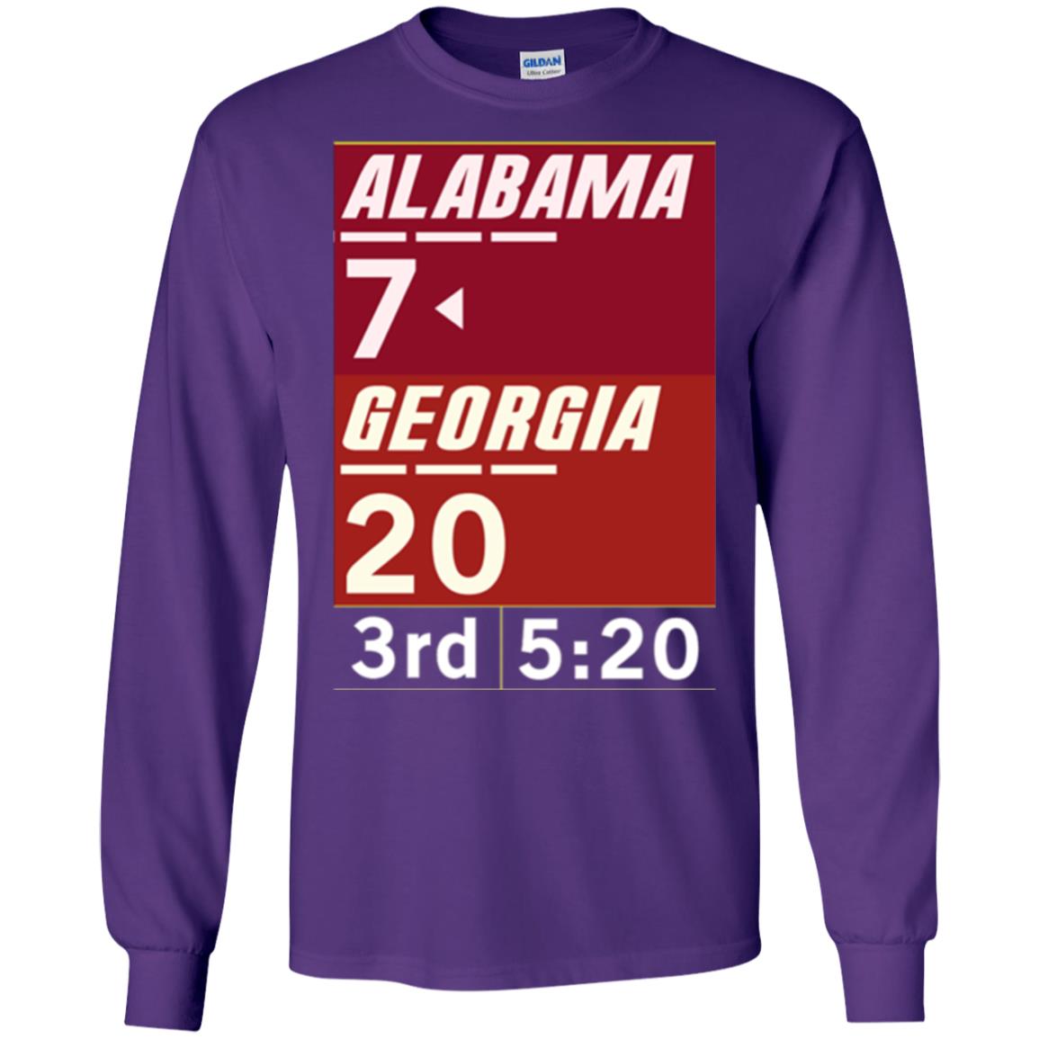 Football Lover T-shirt Alabama 26-23 Comeback Win 2-sided Purple