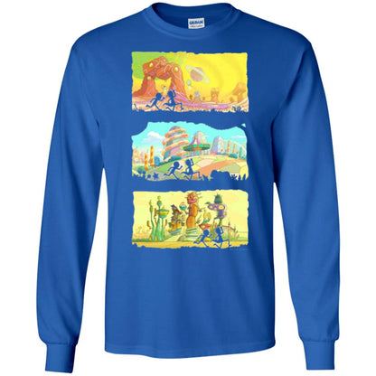 Movie T-shirt Running Silhouettes On Alien Land Royal