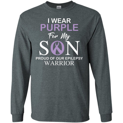 Epilepsy Warrior T-shirt I Wear Purple For My Son Proud Of Our Epilepsy Warrior Dark Heather