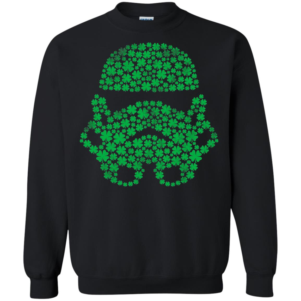 Stormtrooper Clovers St. Patrick_s Graphic T-shirt Black