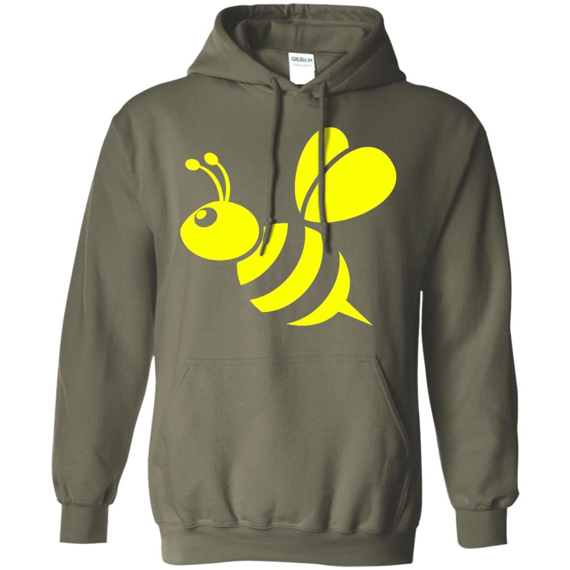 Yellow Honeybee Bee Lover T-shirt Military Green
