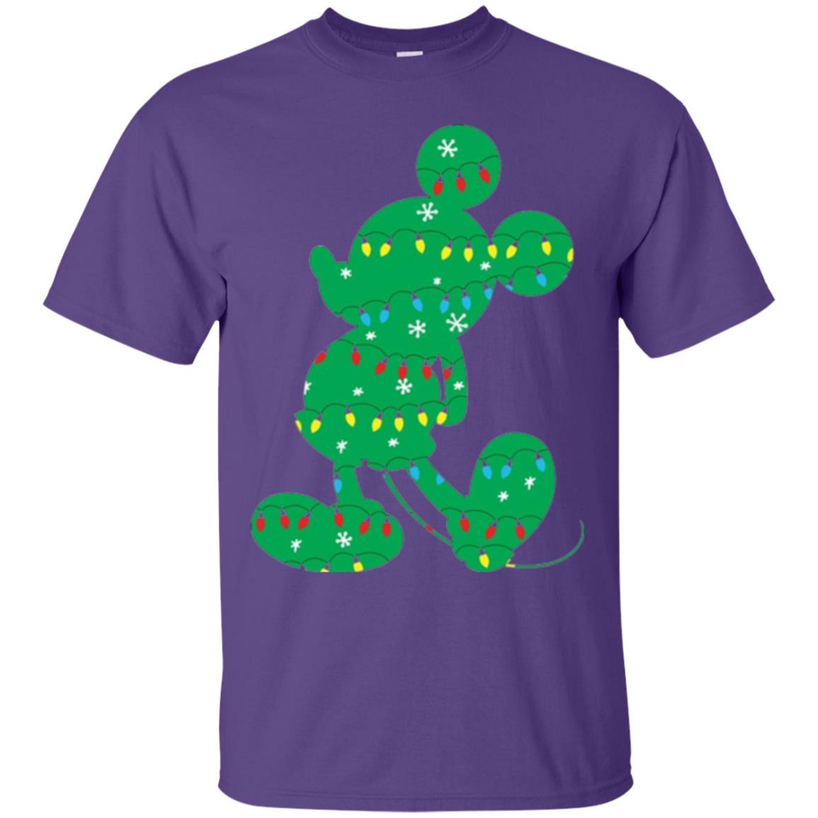 Christmas T-shirt Disney Mickey Mouse Fairy Lights Purple