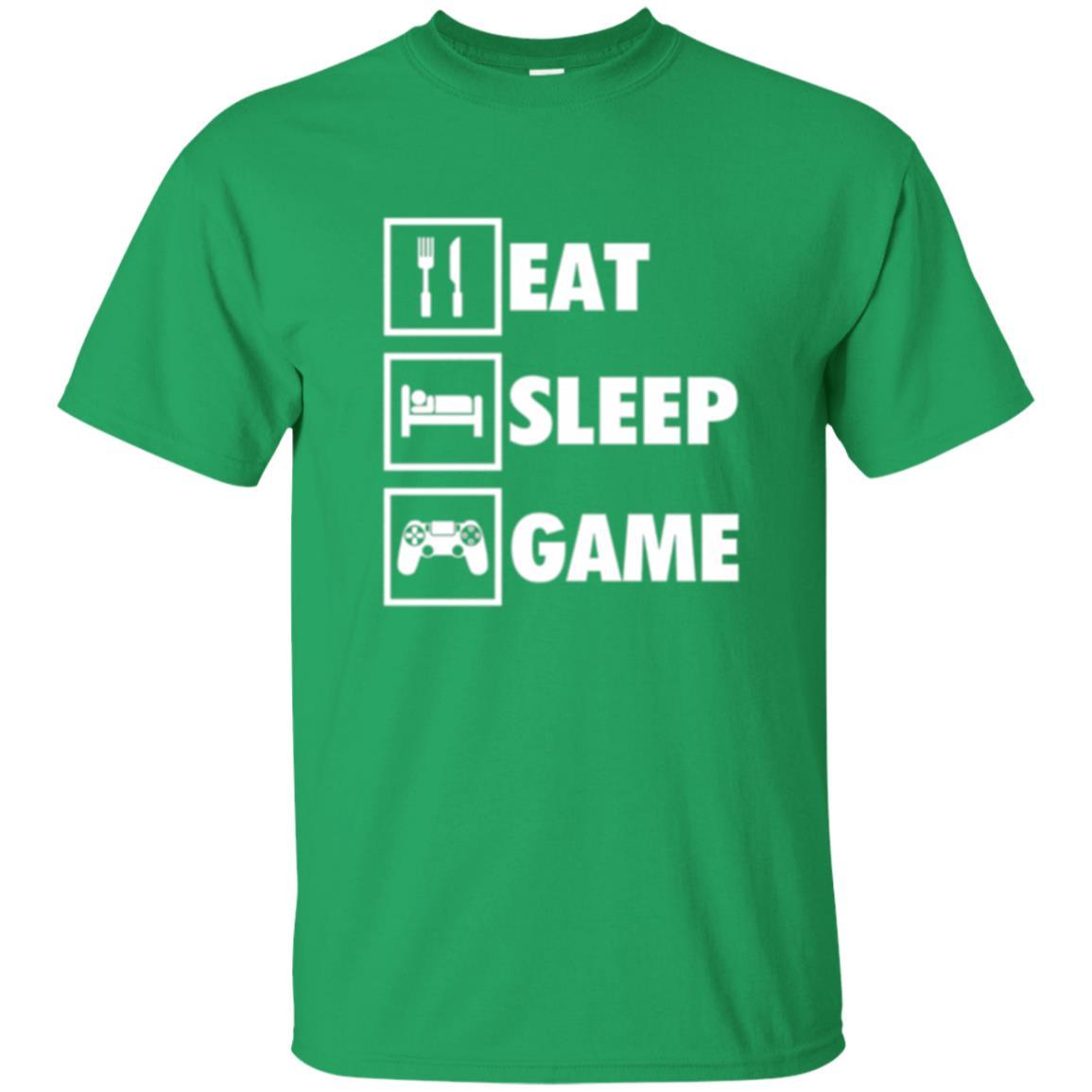 Gamer T-shirt Eat Sleep Game Irish Green