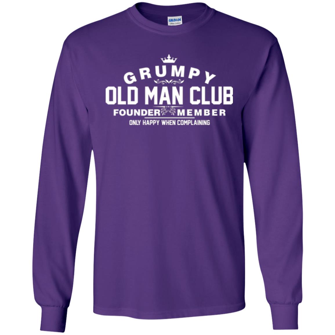 Grumpy Old Man Club Founder Member T-shirt Purple