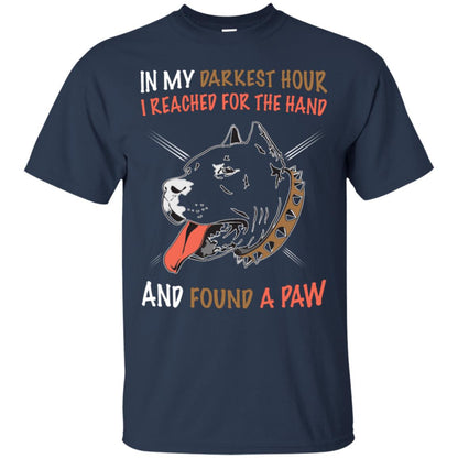 In My Darkness Hour I Reached For The Hand And Found A Paw Shirt Navy