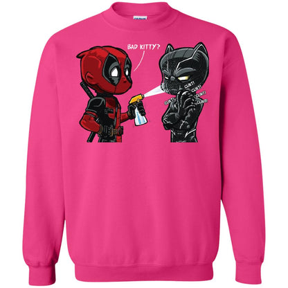 Deadpool Black Panther Bad Kitty Film Lover T-shirt Heliconia