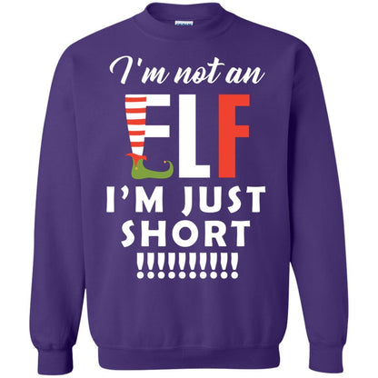 Christmas T-shirt I'm Not An Elf I'm Just Short Purple