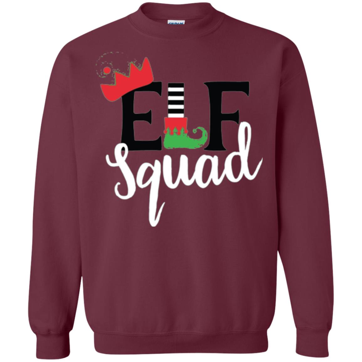 Christmas T-shirt Elf Squad Maroon