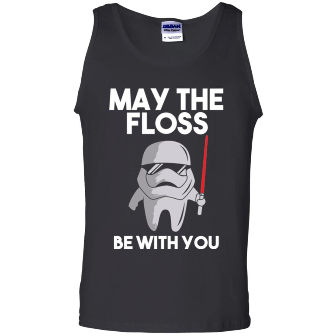 Dentist T-shirt May The Floss Be With You T-shirt Black
