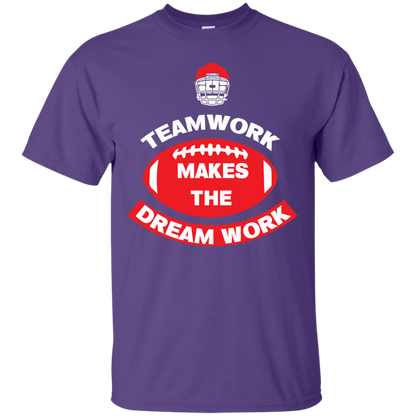 Football T-shirt TeamWork Makes The Dreamwork Purple