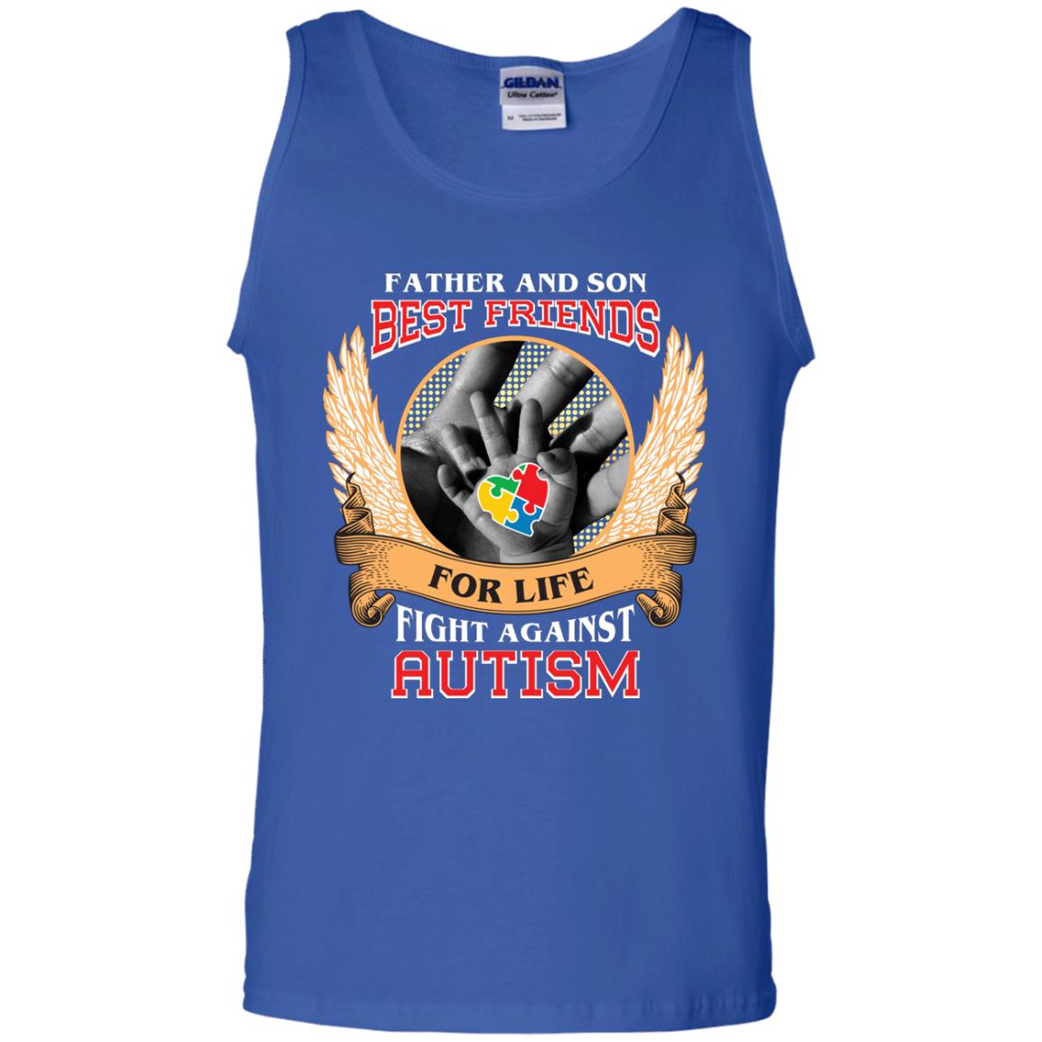 Autism Awareness T-shirt Father And Son Best Friends Royal