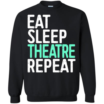 Actor T-shirt Eat Sleep Theatre Repeat T-shirt Black