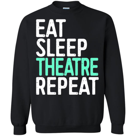 Actor T-shirt Eat Sleep Theatre Repeat T-shirt Black