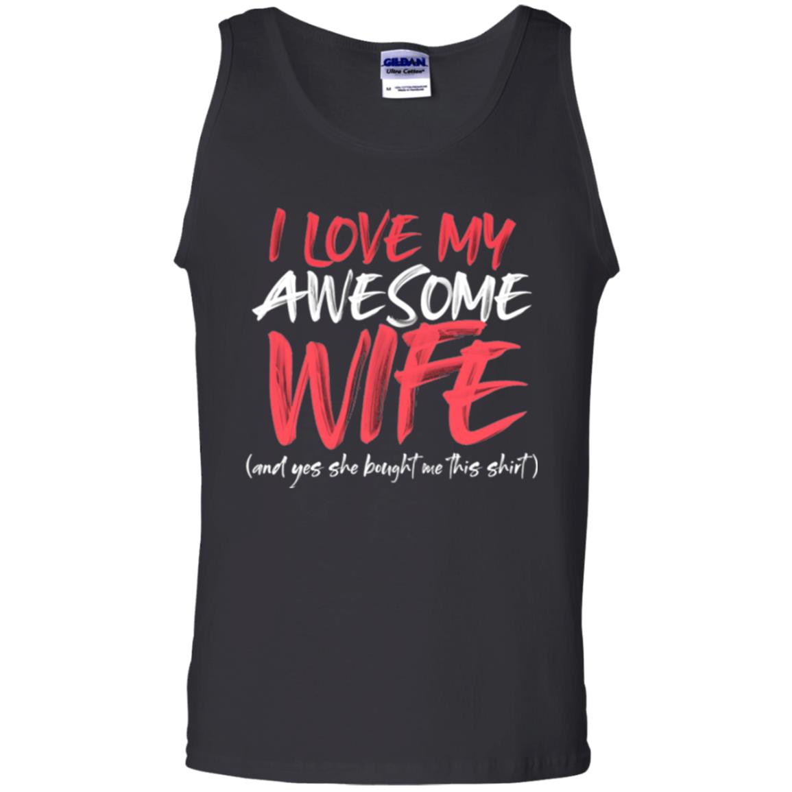 Valentines Day T-shirt I Love My Awesome Wife Black
