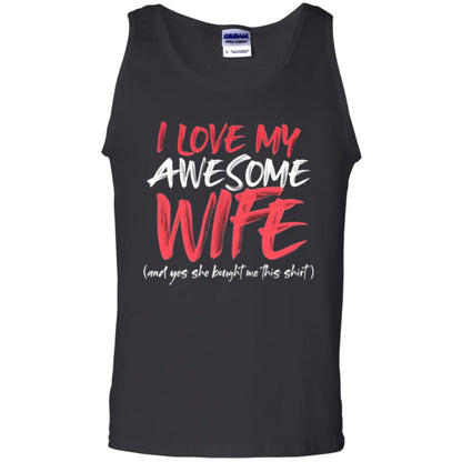 Valentines Day T-shirt I Love My Awesome Wife Black