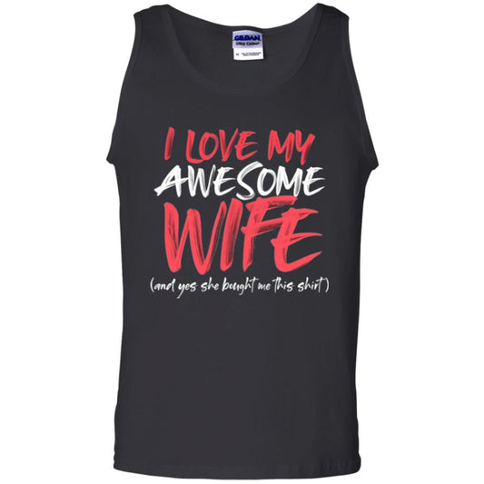 Valentines Day T-shirt I Love My Awesome Wife Black
