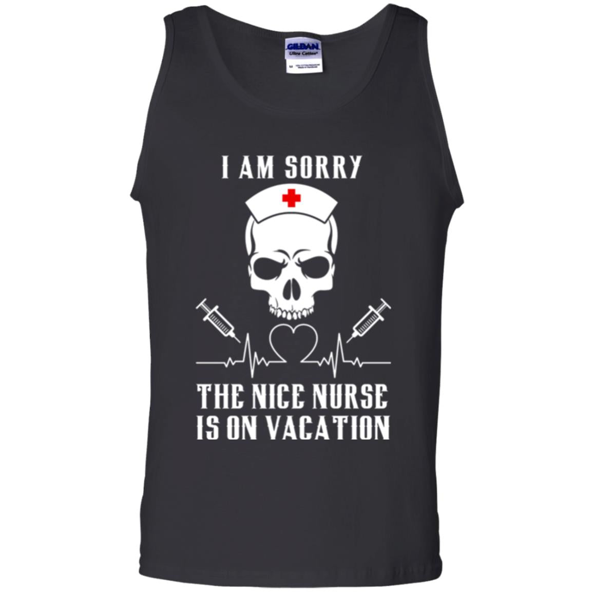 I Am Sorry The Nice Nurse Is On Vacation Nurse T-shirt Black