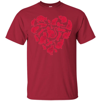 Valentines Day Cat T-shirt Cardinal