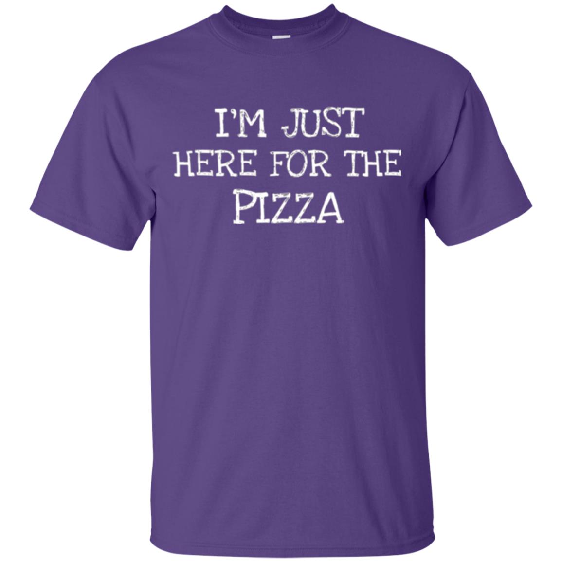 Pizza Lovers T-shirt I_m Just Here For The Pizza Purple