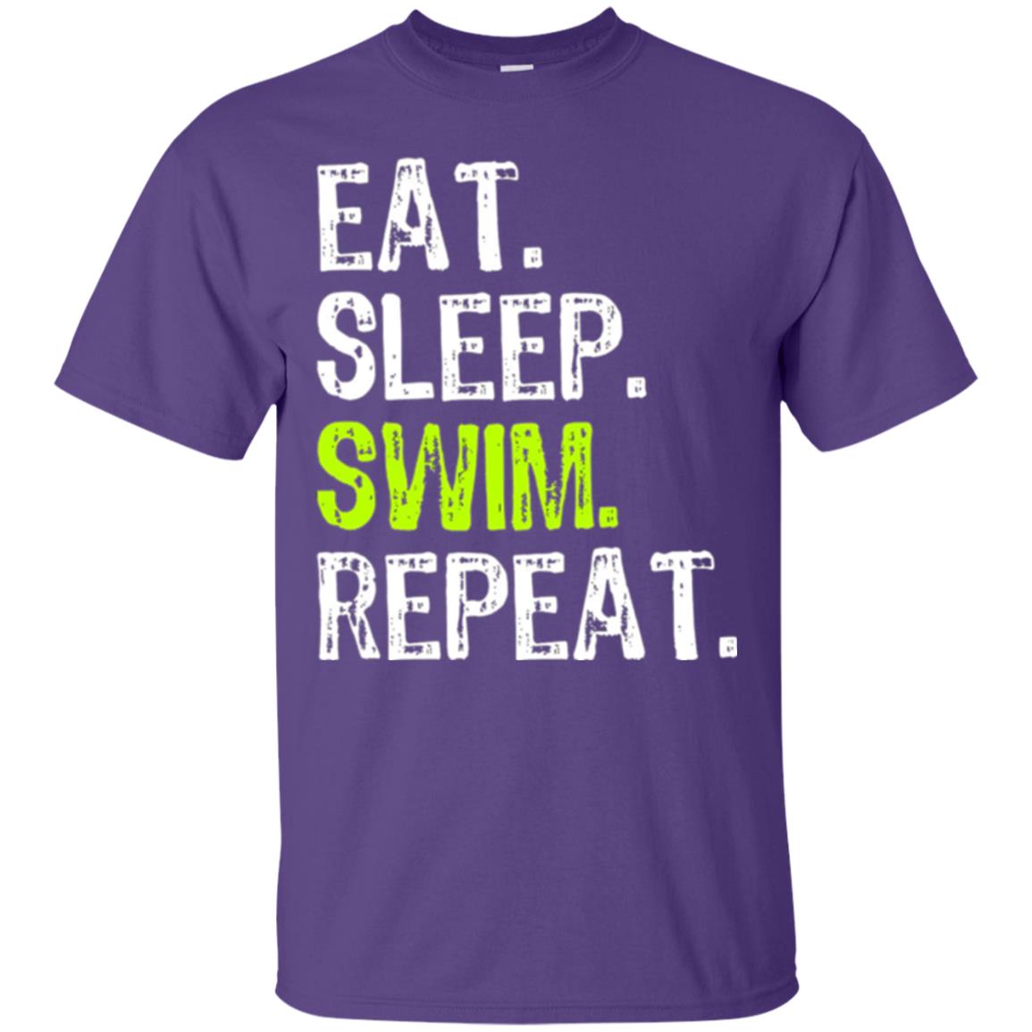 Swim Lovers T-shirt Eat Sleep Swim Repeat Purple