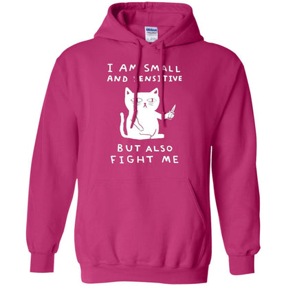 I Am Small And Sensitive But Also Fight Me Cat Lover Shirt Heliconia