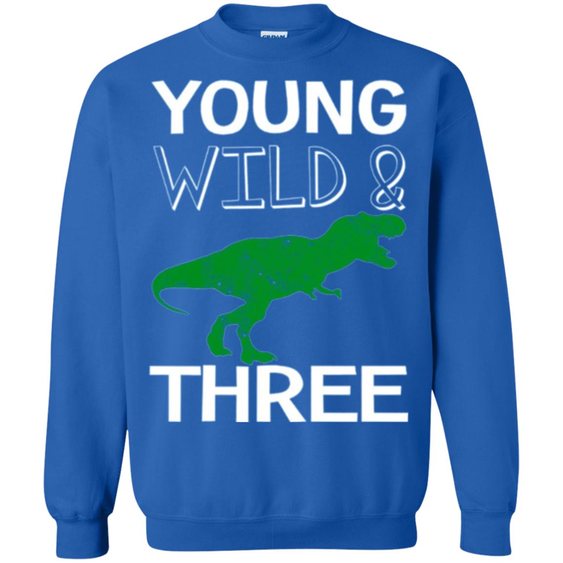 Dinosaur T-shirt Young Wild And Three Royal