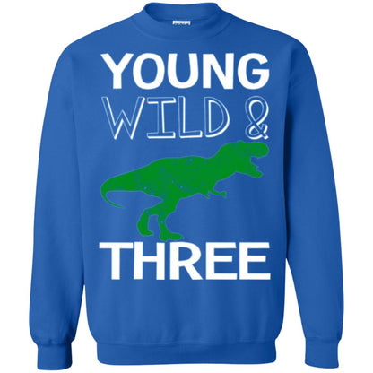 Dinosaur T-shirt Young Wild And Three Royal