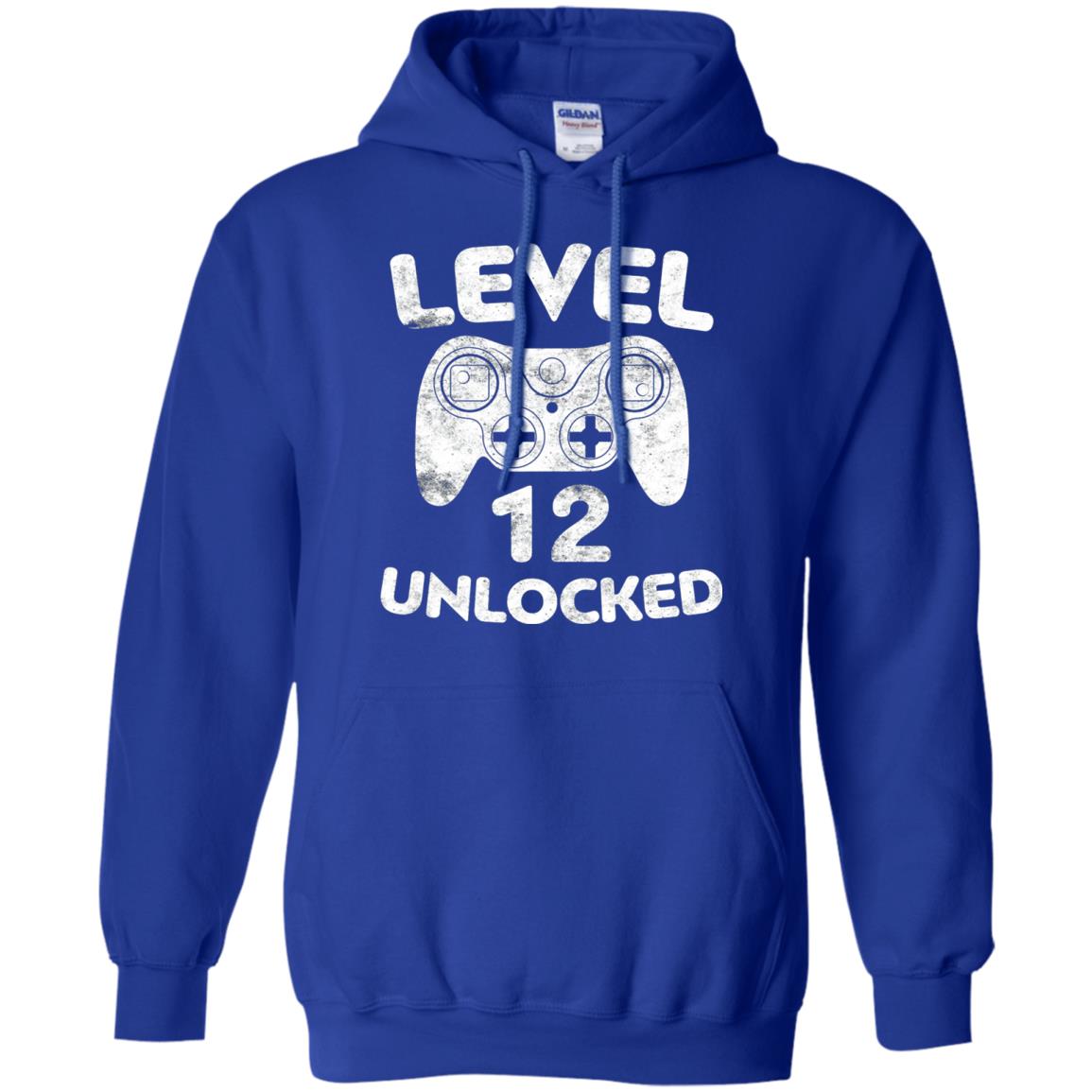 Level 12 Unlocked 12th Video Gamer Birthday Shirt Royal