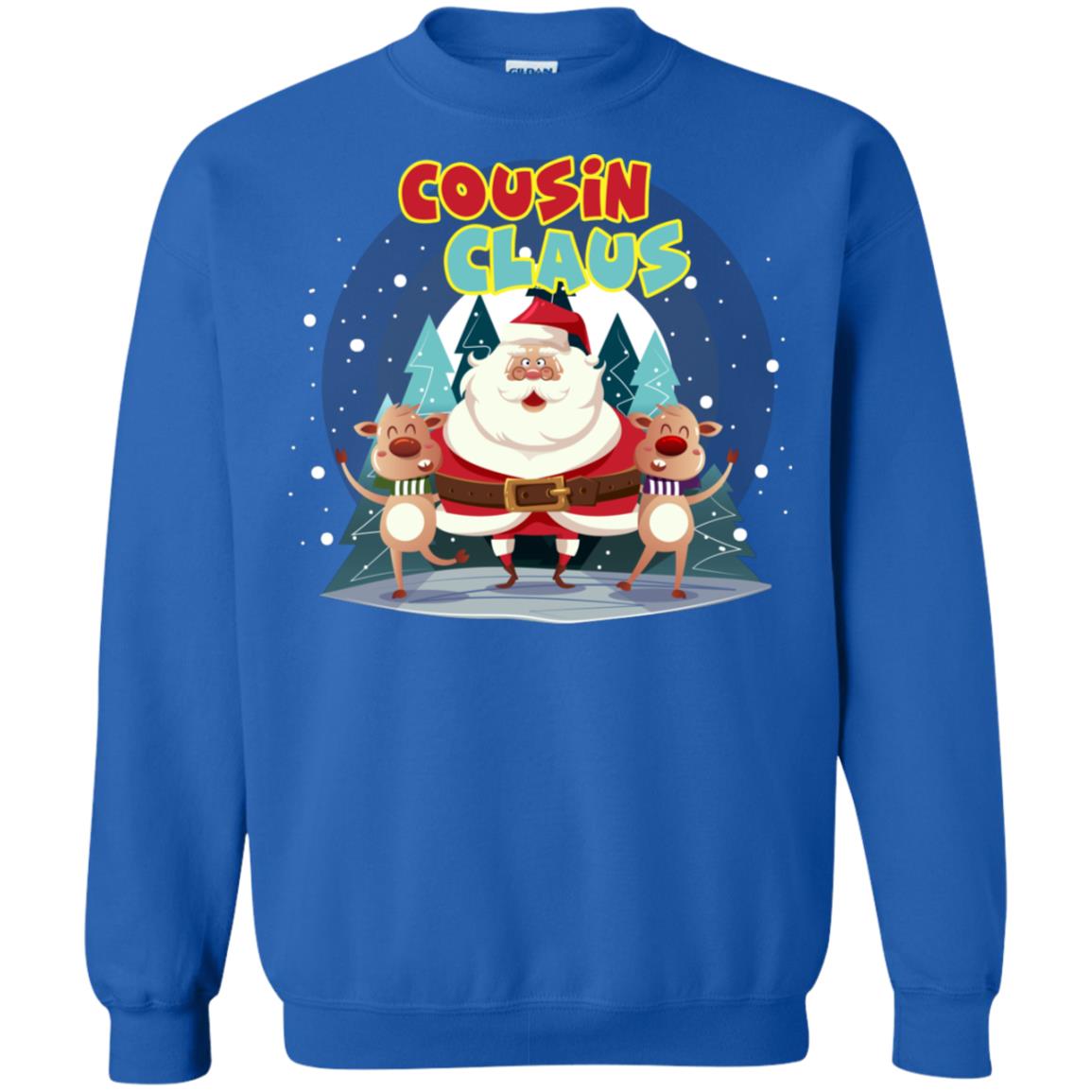 Cousin Claus Matching Family X-mas Gift Shirt Royal