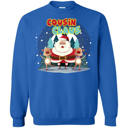 Cousin Claus Matching Family X-mas Gift Shirt Royal