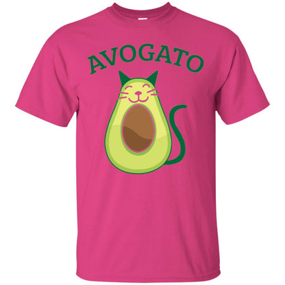 Avogato Avocado Cat Kitty Funny Meow T-shirt Heliconia