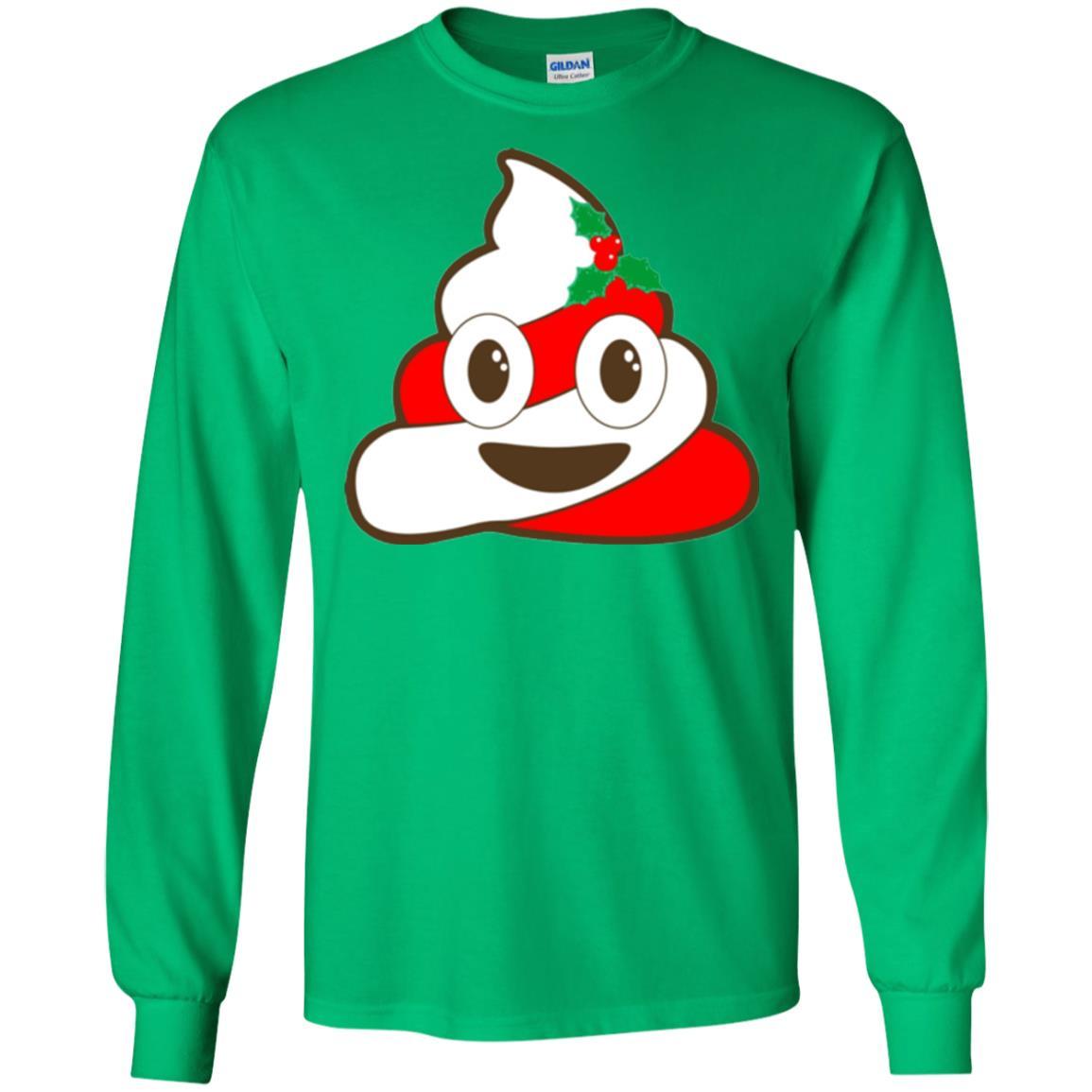 Funny Christmas T-shirt Poop Emojis Christmas Irish Green