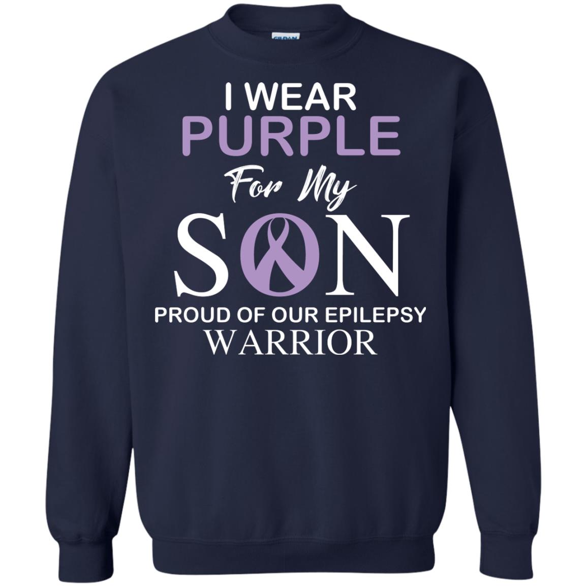 Epilepsy Warrior T-shirt I Wear Purple For My Son Proud Of Our Epilepsy Warrior Navy