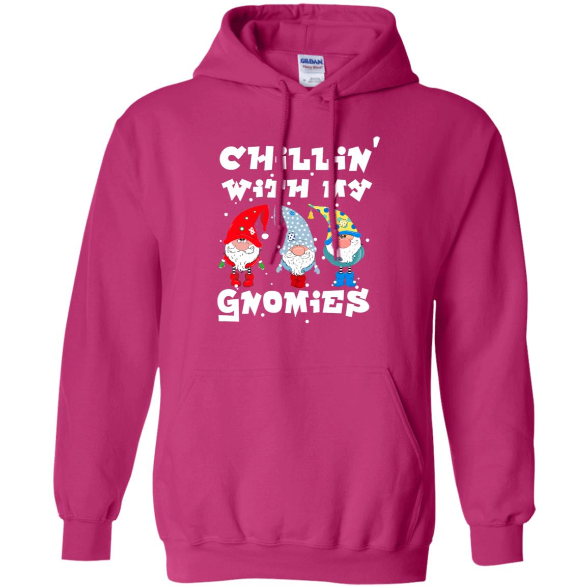 Chillin' With My Gnomies X-mas Gift Shirt For Mens Womens Kids Heliconia